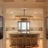 Custom kitchen with island seating area