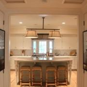 Custom kitchen with island seating area