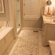 Custom tile work in bathroom