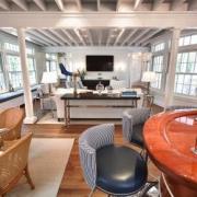Open concept with bar, dining area, family room